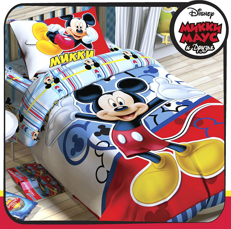 Комплект постельного белья Микки Маус Disney полутораспальный