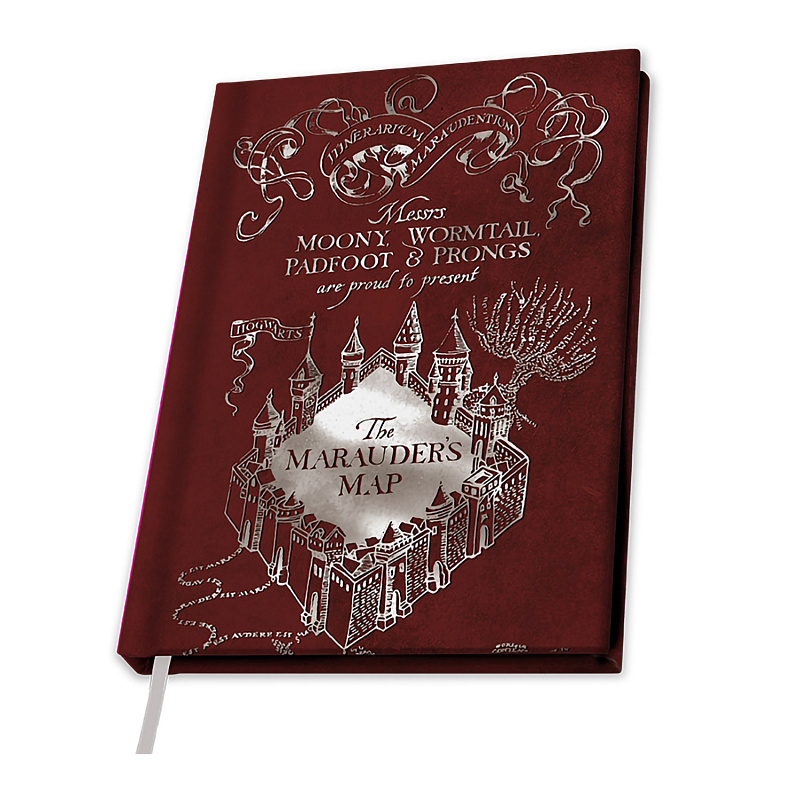 Записная книжка Harry Potter A5 Notebook Marauder's Map X4 ABYNOT036