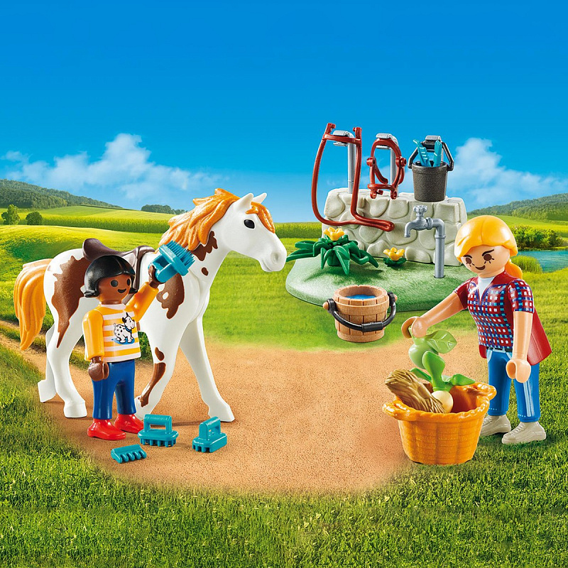 Конструктор Playmobil Возьми с собой Стрижка лошадей