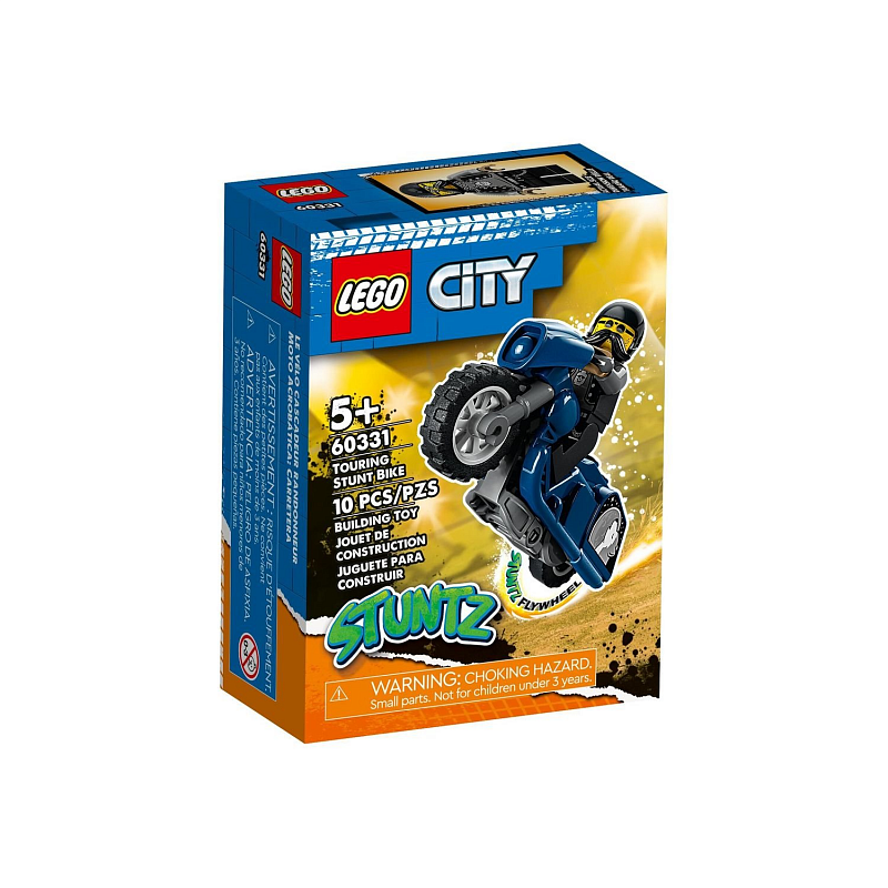 Конструктор LEGO City Stuntz Туристический трюковой мотоцикл Touring Stunt Bike Stuntz 10 деталей