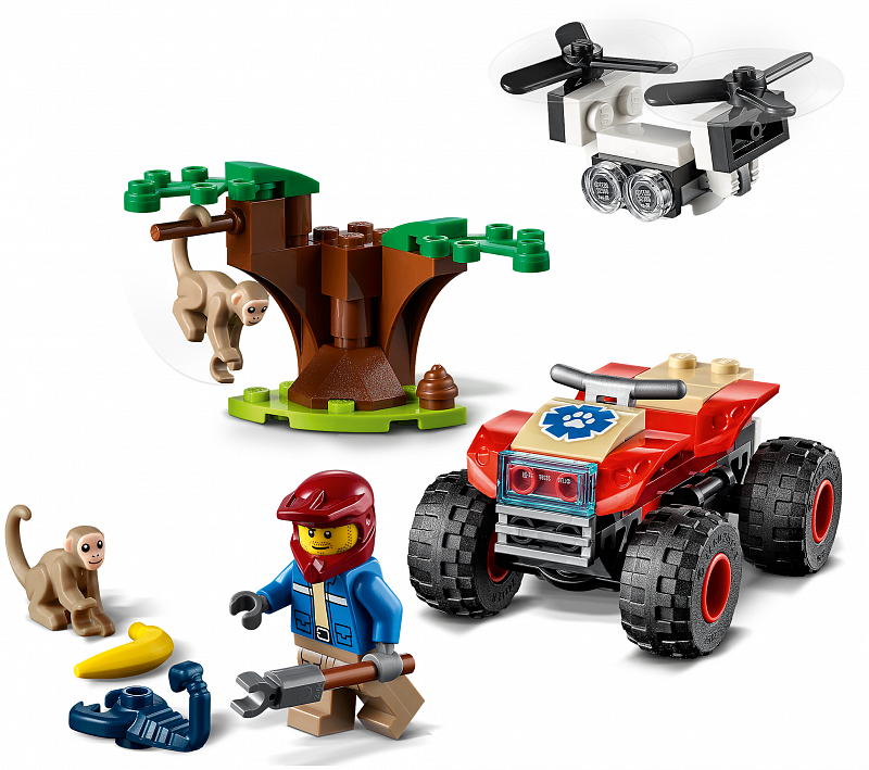 Конструктор LEGO City Спасательный вездеход для зверей 74 детали