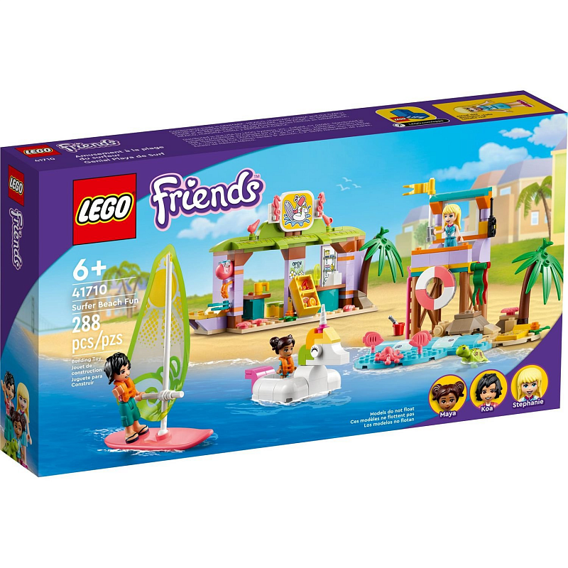 Конструктор LEGO Friends Развлечения на пляже для серферов Surfer Beach Fun 288 деталей