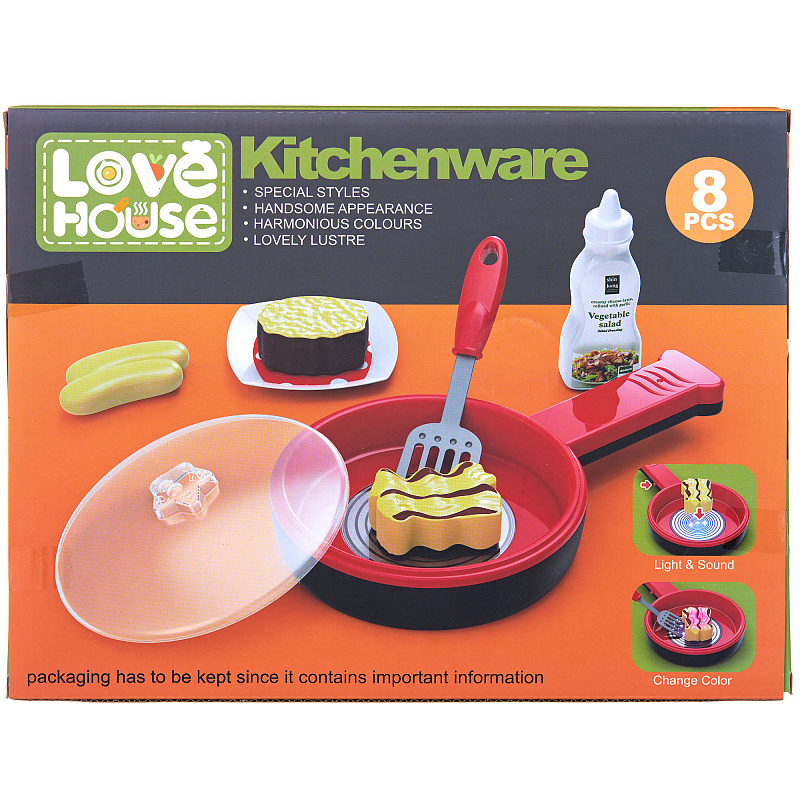 Интерактивный игровой набор Приготовление еды LOVE HOUSE 8 предметов