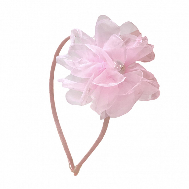 Ободок DonneLorena розовый с цветком \