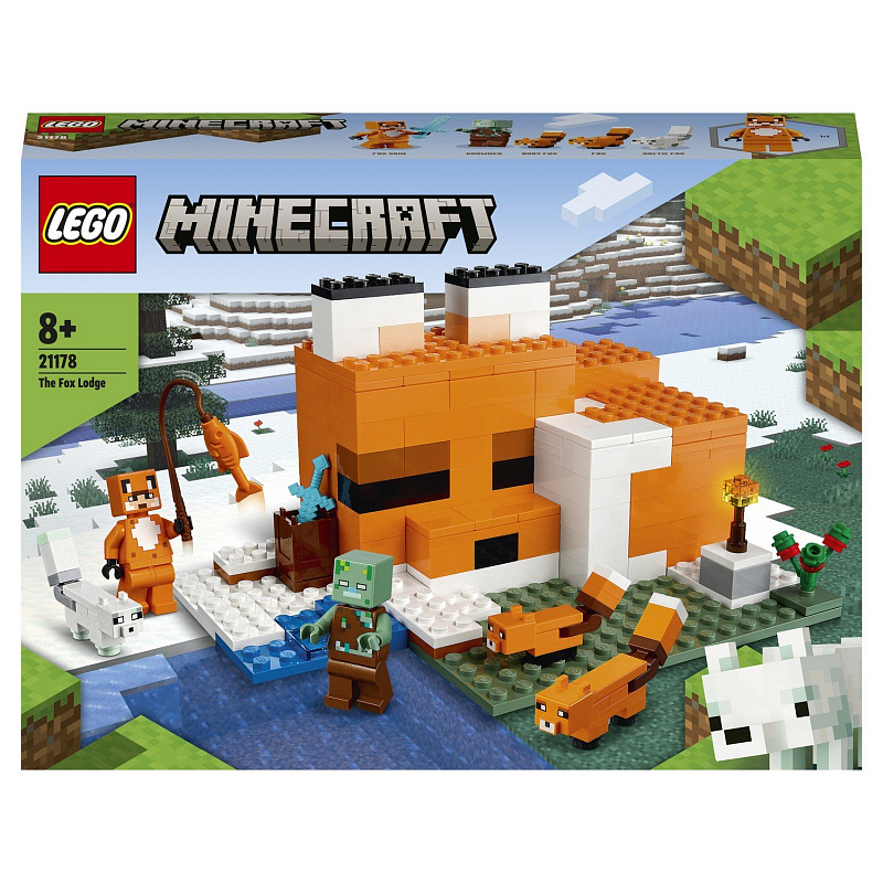 Конструктор LEGO Minecraft Лисья хижина 193 детали