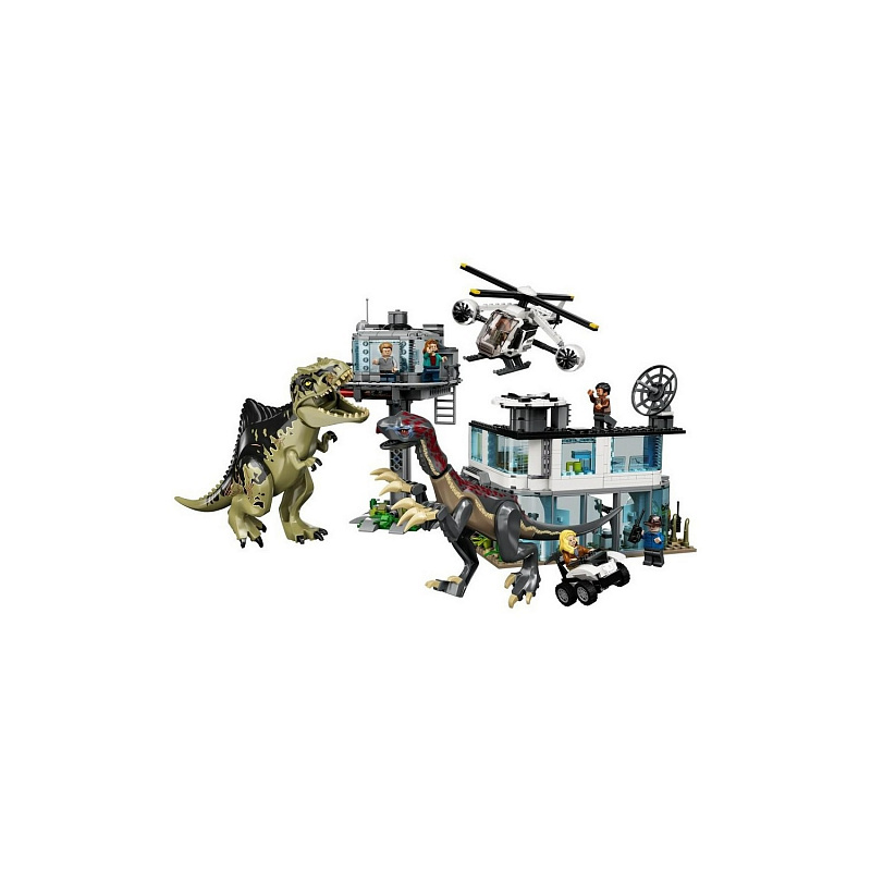 Конструктор LEGO Jurassic world Атака гиганотозавра и теризинозавра Giganotosaurus & Therizinosaurus Attack 658 деталей