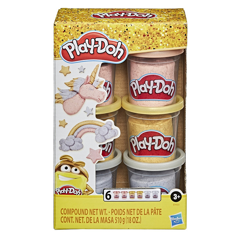 Игровой набор Play-Doh золото и серебро