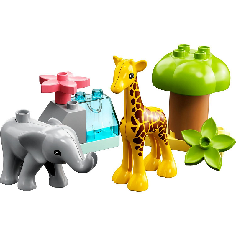 Конструктор LEGO DUPLO Дикие животные Африки Wild Animals of Africa 10 деталей