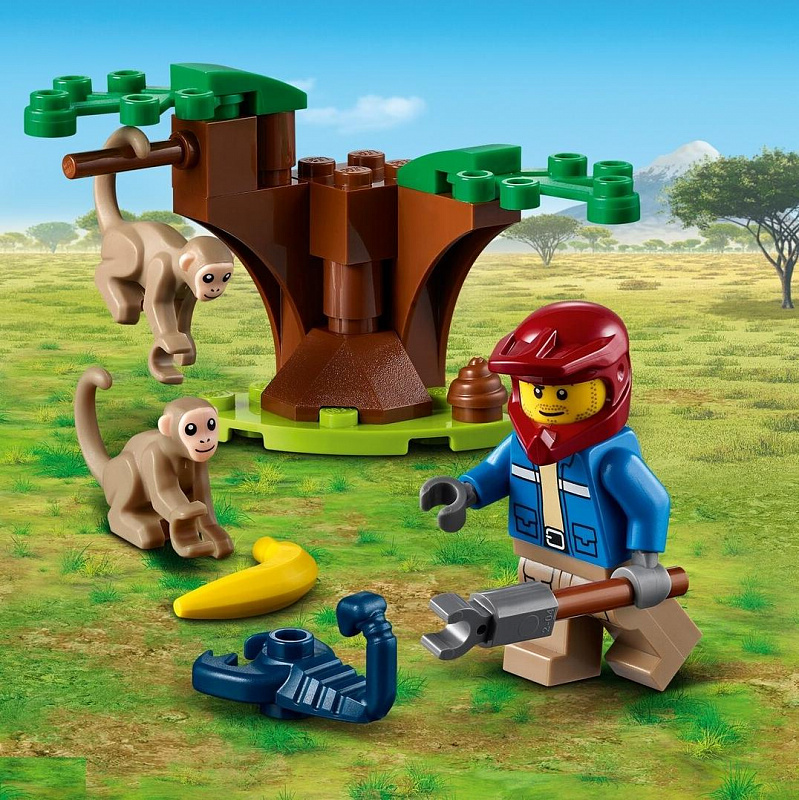 Конструктор LEGO City Спасательный вездеход для зверей 74 детали