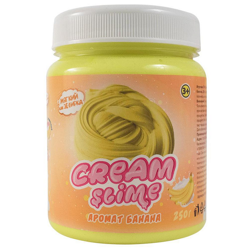 Слайм Волшебный мир Cream-slime с ароматом банана 250 г