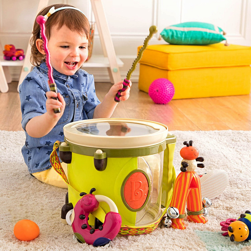 Набор музыкальных инструментов B.Toys с барабаном и погремушками