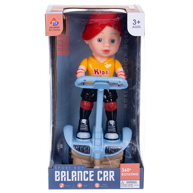 Кукла на гироскутере Balance со световыми и звуковыми эффектами голубой