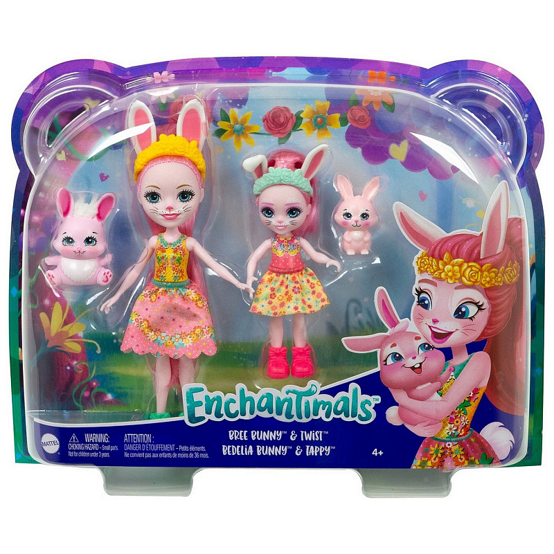 Игровой набор Enchantimals Сестрички с питомцами Бри и Беделия Кроля 