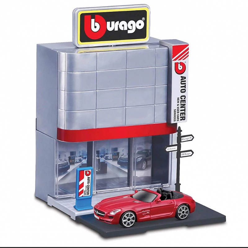 Игровой набор Автомагазин Bburago с 1-й машинкой