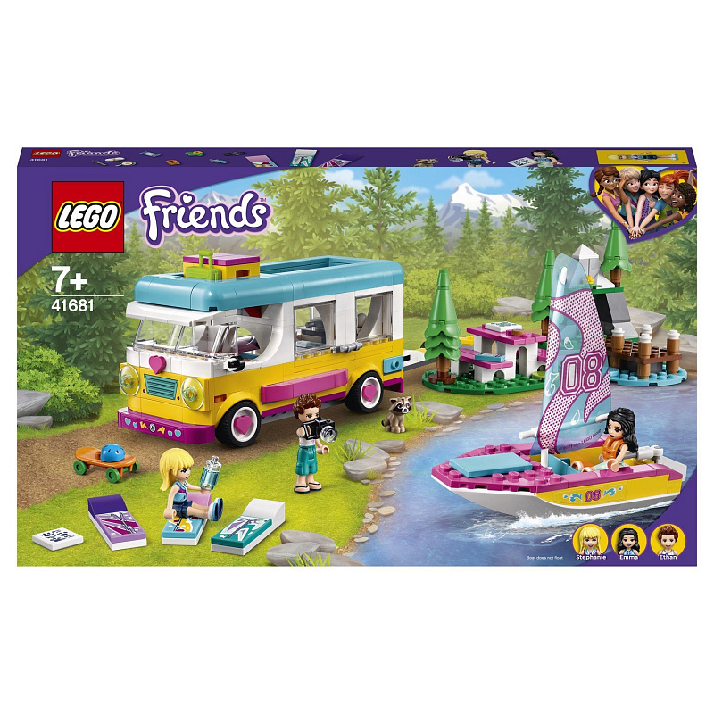 Конструктор LEGO Friends Лесной дом на колесах и парусная лодка