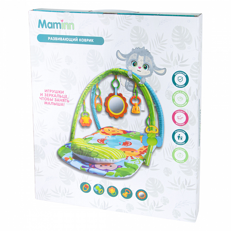 Развивающий коврик для малышей Животный мир Maminn