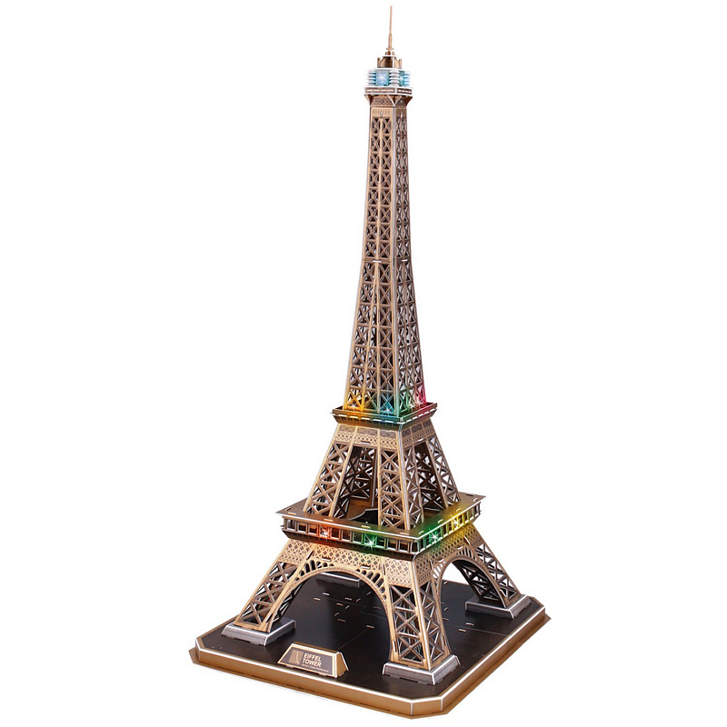 3D пазл Cubicfun Эйфелева башня с LED-подсветкой 84 детали