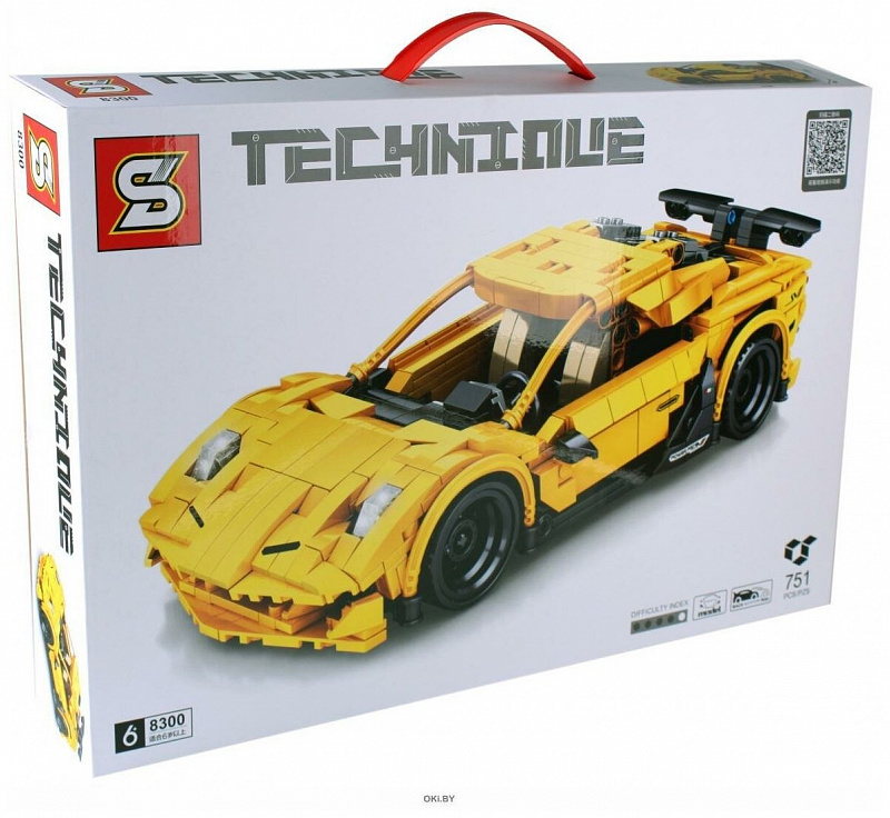 Конструктор Lamborghini Sembo жёлтый 751 элемент