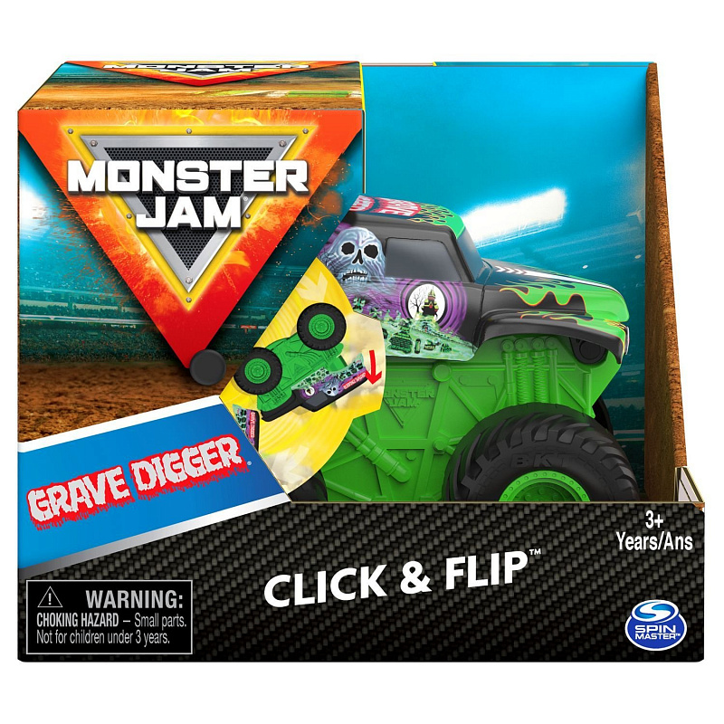 Машинка инновационная Monster Jam 1:43 Grave Digger Spin Master