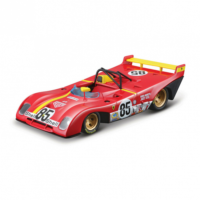 Машинка Ferrari Racing 312 P 1972 1:43 Bburago красный