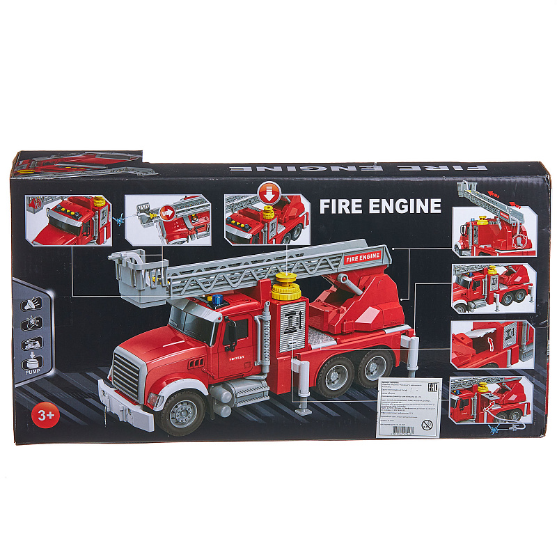 Машина игрушечная пожарная Autochamp со светом, звуком и помпой для воды