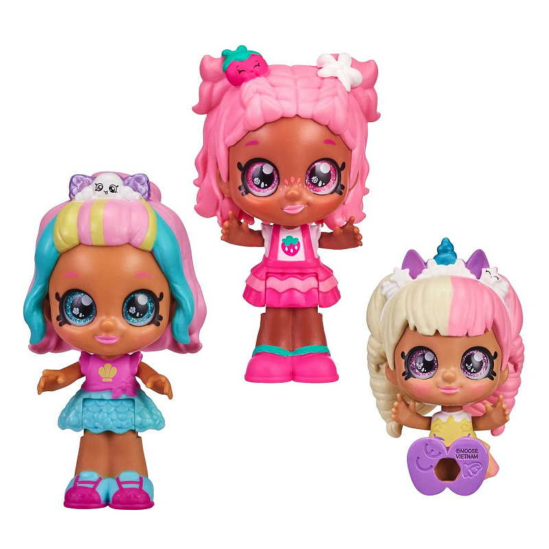 Игровой набор 3 мини-куклы Кинди Кидс