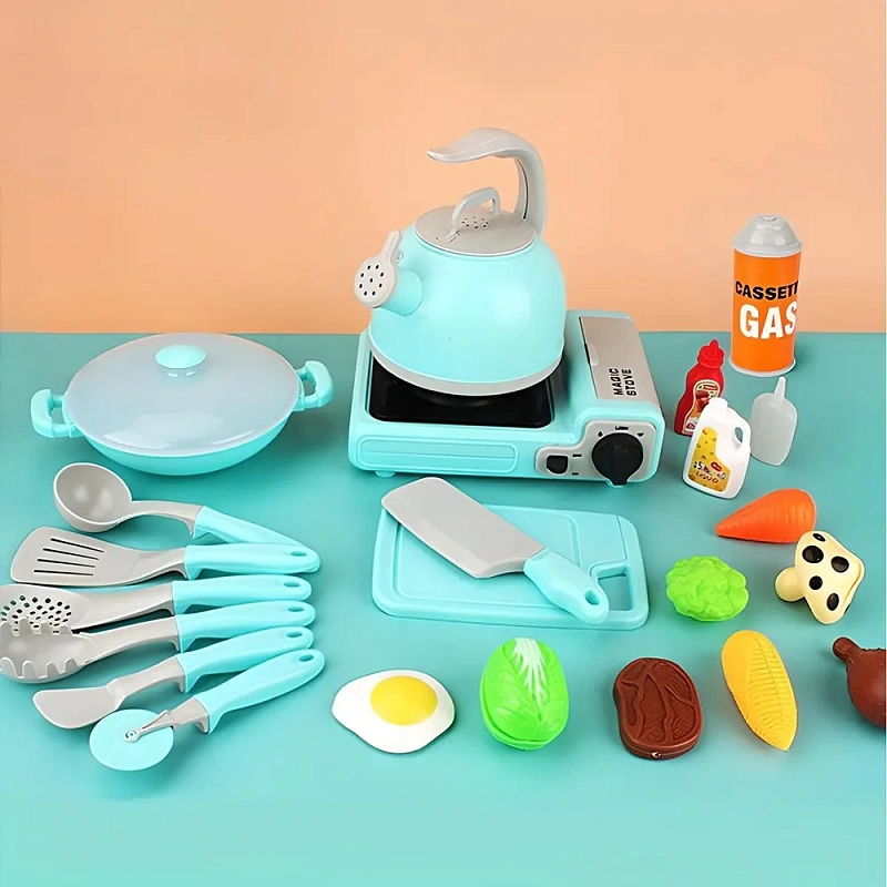 Игровой набор Кухня детская Play Kingdom со светом, звуком, паром, изменением цвета продуктов