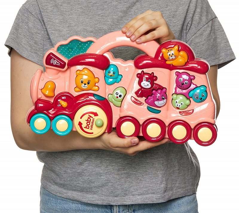 Развивающая игрушка Паровозик Baby G розовый