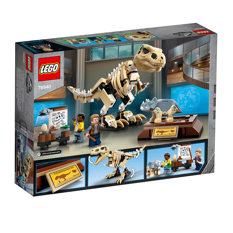 Конструктор LEGO Jurassic World Скелет тираннозавра на выставке Dinosaur Fossil Exhibition 198 элементов