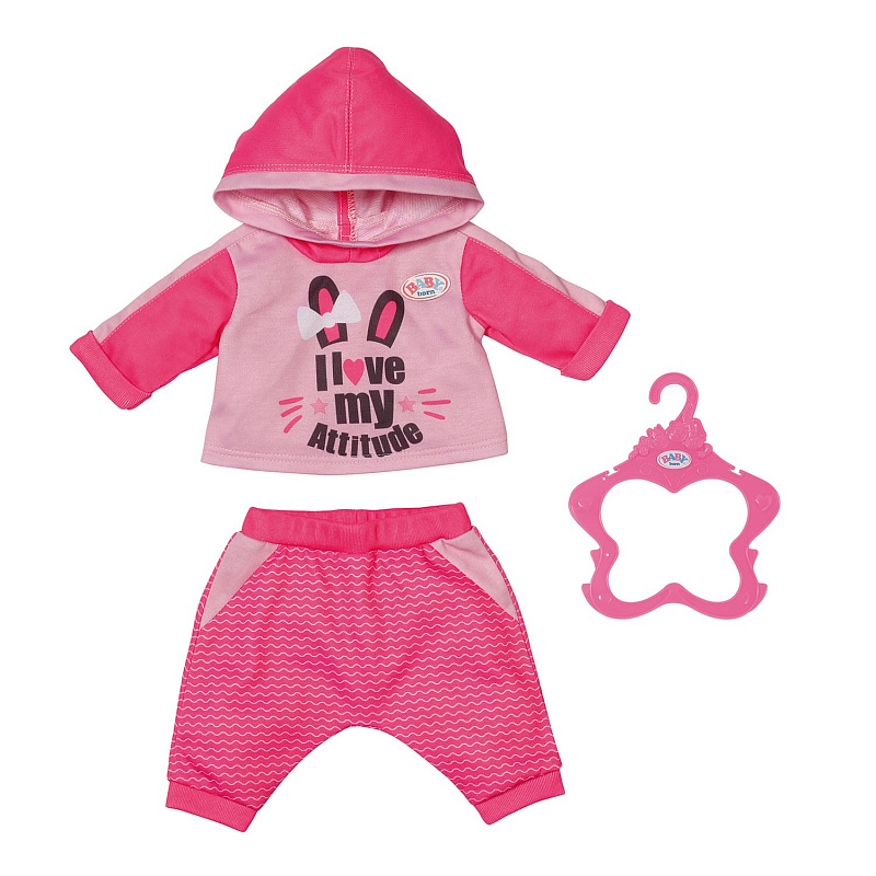 Спортивный костюм для кукол Baby Born 43 см розовый