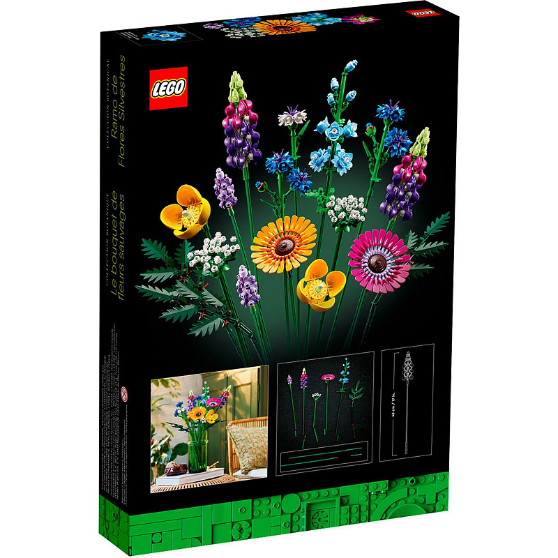 Конструктор LEGO Icons Букет полевых цветов 939 элементов