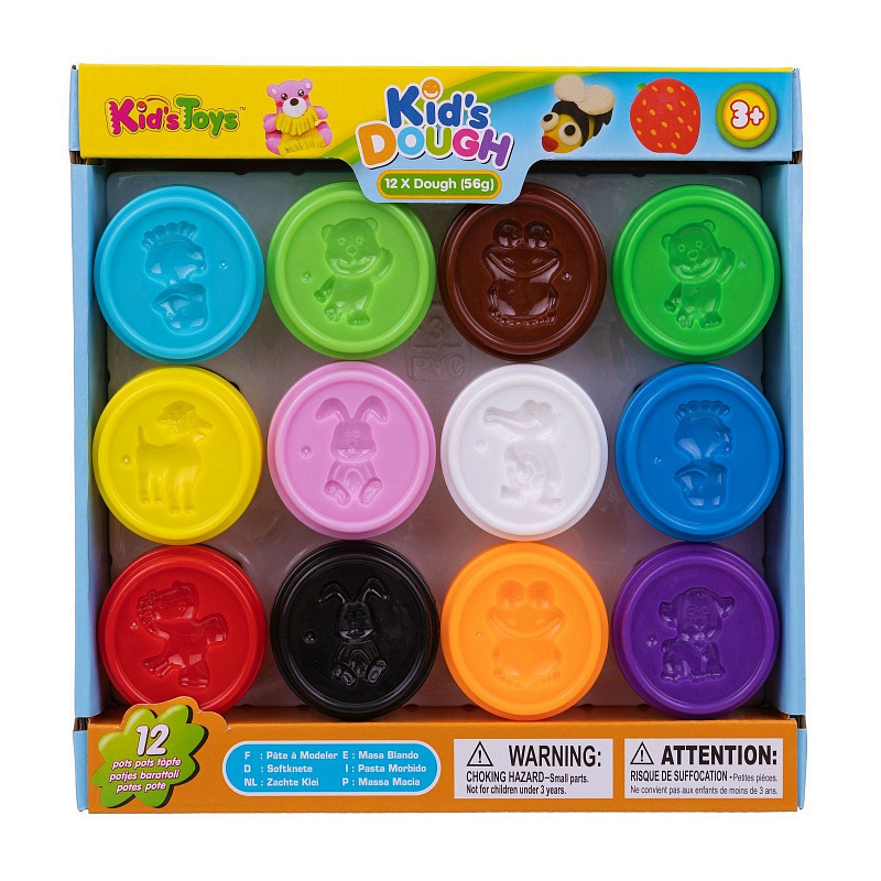 Тесто для лепки Kid's Toys 12 банок