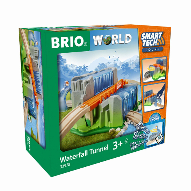 Игровой набор BRIO Smart Tech Sound тоннель с водопадом