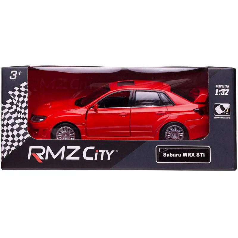 Машинка металлическая Uni-Fortune RMZ City 1 32 SUBARU WRX STI инерционная красная