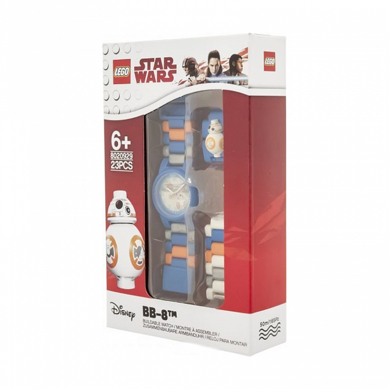 Часы наручные аналоговые Lego "Star Wars Episode 7" с мини-фигурой BB-8 на ремешке