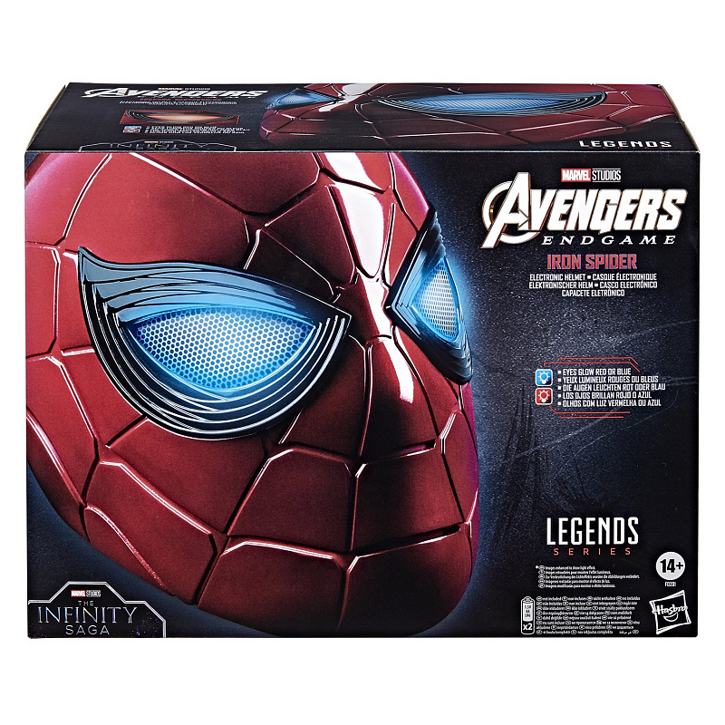 Шлем реплика Marvel Legends Series Iron Spider Electronic Helmet Человек-паук Hasbro