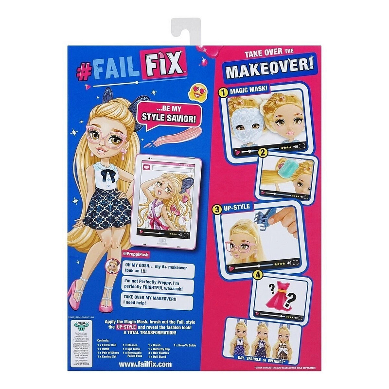 Игровой набор кукла FAILFIX 2в1 Преппипош с аксессуарами