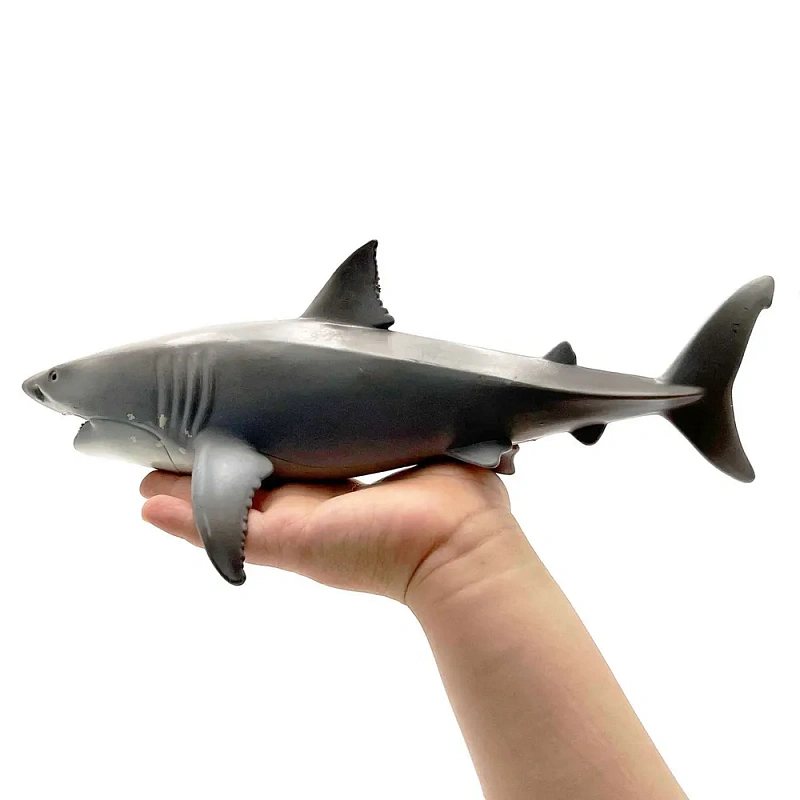Фигурка Большая акула Детское Время Animal Морская жизнь белая плывет