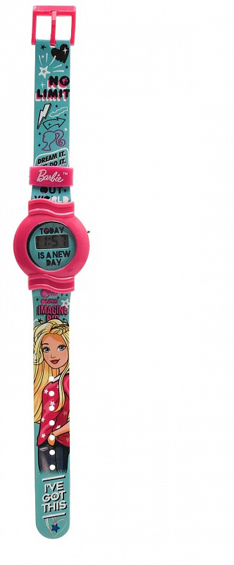 Часы наручные электронные Barbie розовый, бирюзовый 