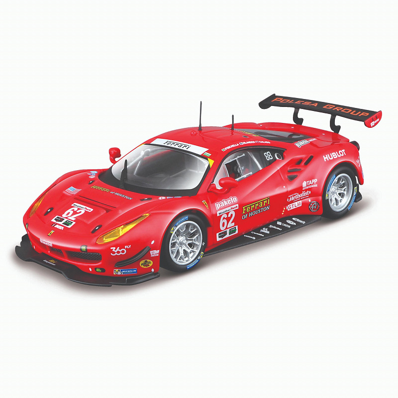 Коллекционная машинка Феррари 1:43 Ferrari Racing 488 GTE 2017 Bburago