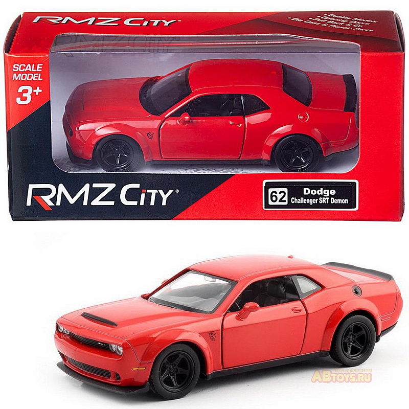 Машинка металлическая Uni-Fortune RMZ City 1:32 Dodge Challenger SRT Demon 2018 (цвет красный)