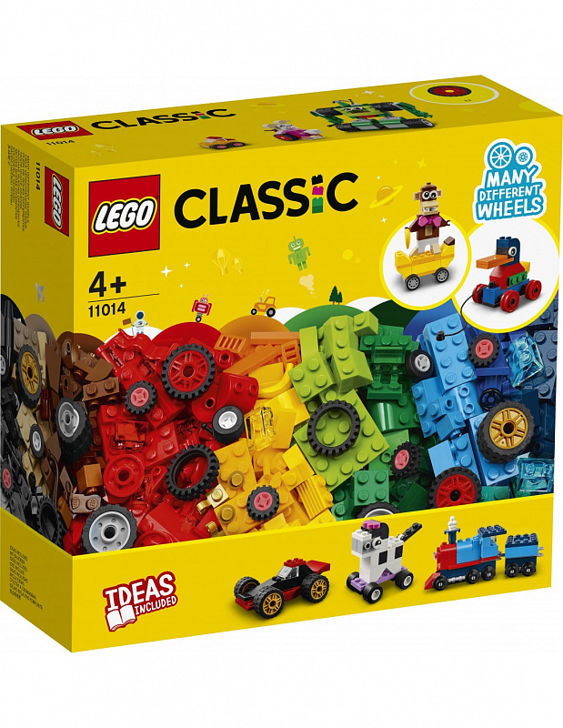 Конструктор LEGO Classic Кубики и колёса 653 детали