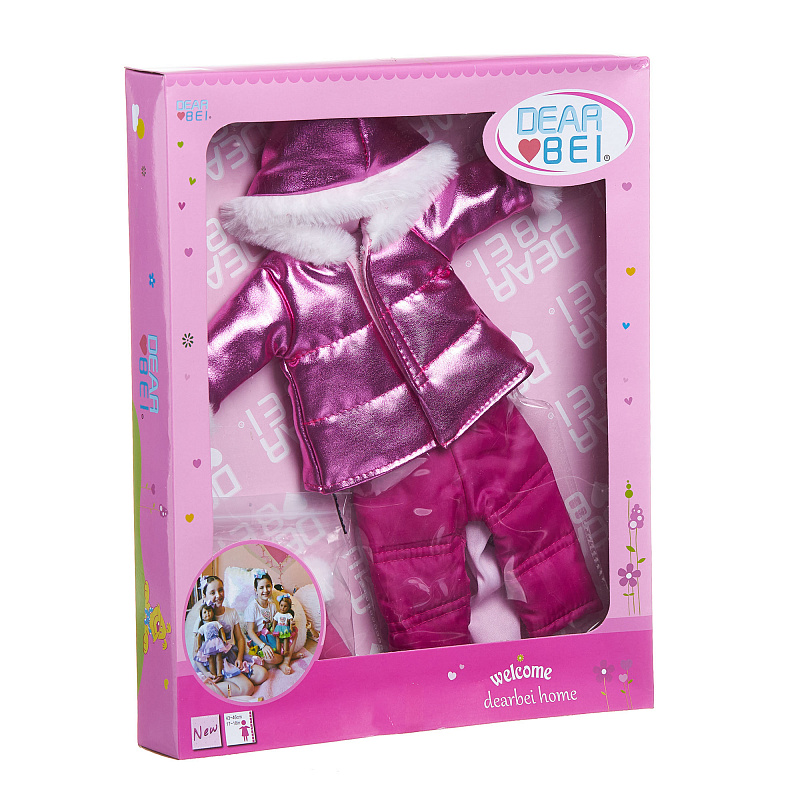 Набор одежды для кукол DEAR BEI 43-46 см розовый