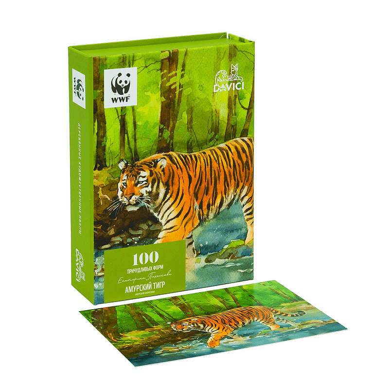 Деревянный пазл DAVICI Амурский тигр 100 деталей