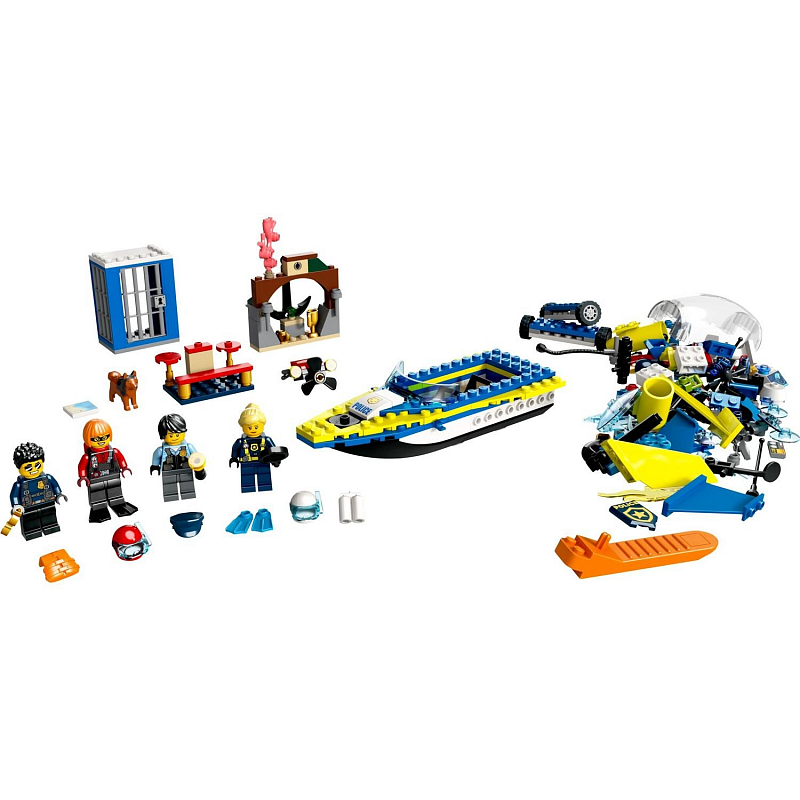 Конструктор LEGO City Детективные миссии водной полиции Water Police Detective Missions 278 деталей