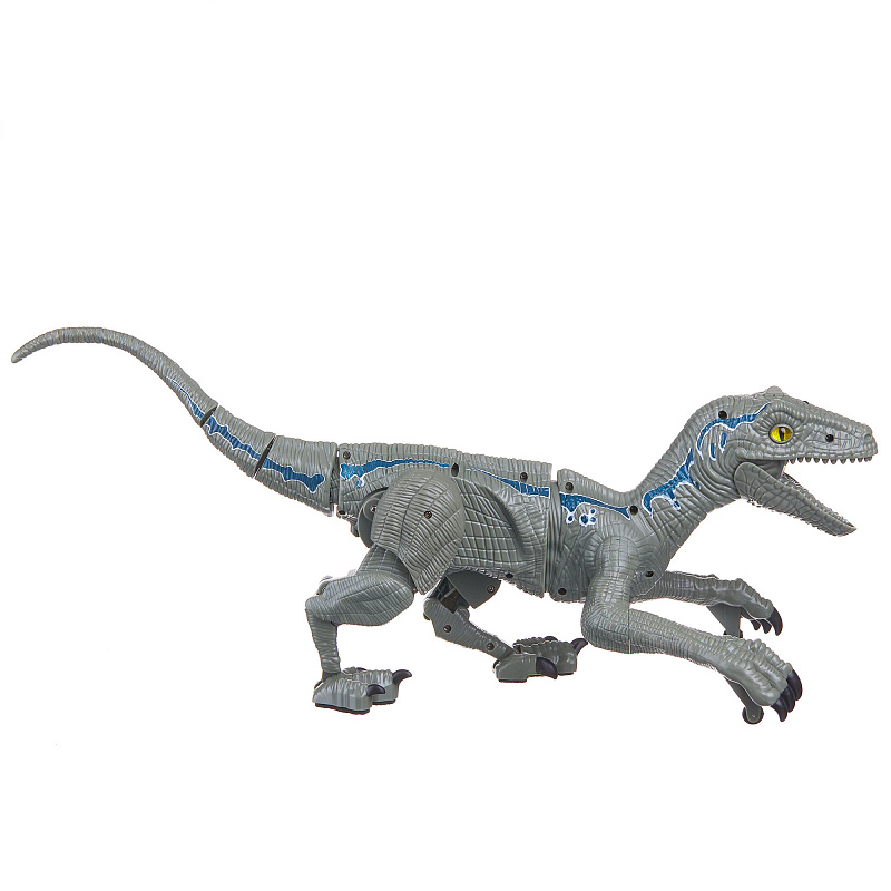 Игрушка на радиоуправлении Динозавр Dinosaur World с паром и звуком серый