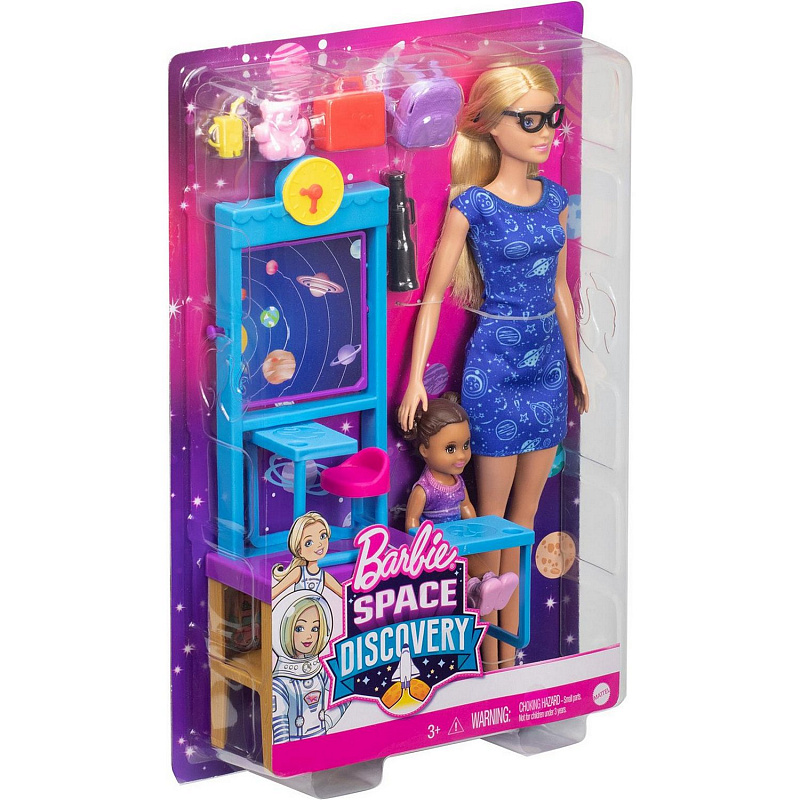Набор Barbie Учитель космонавтики с куклой Барби и ребенком