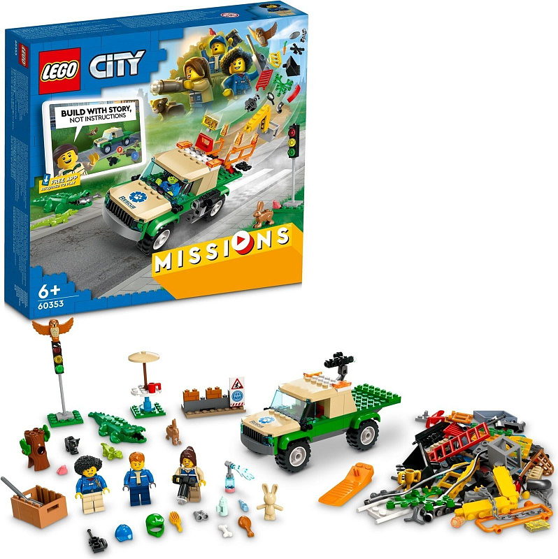 Конструктор LEGO City Миссии по спасению диких животных 60353
