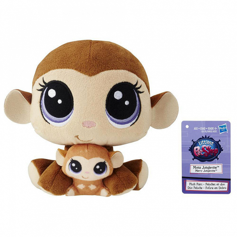 Мягкая игрушка Mona Junglevine и Merry Junglevine Littlest Pet Shop 16 см