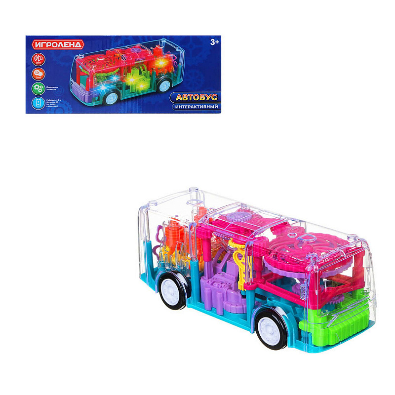 Автобус Игроленд интерактивный с шестерёнками